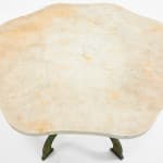 SOLD, 1940s French Marble Top Table on Iron Base