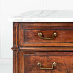 18th Century French Walnut Commode with Marble Top