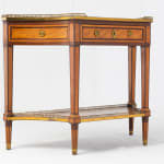 SOLD, 19th Century French Mahogany and Satinwood Console Table
