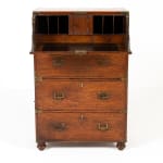 Small 19th Century Teak Campaign/Military Chest of Drawers