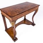 Pair of Rare Early 19th Century Italian Walnut and Burr Yew Console Tables