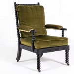 19th Century English Regency Ebonised Bobbin Chair
