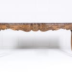 Large 19th Century French Oak Side Table with Marble Top