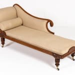 19th Century Late English Regency Period Mahogany Chaise Longue