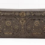 17th Century French Brass Studded Leather Chest