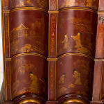 1930s Dutch Red Lacquer Chinoiserie Cabinet