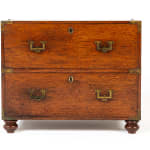 Small 19th Century Teak Campaign/Military Chest of Drawers