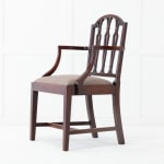 George III Mahogany 'Sheraton Style' Elbow Chair