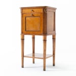 19th Century Burr Wood Bedside Cupboard