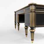 SOLD, 19th Century Ebonised and Brass Inlaid Desk