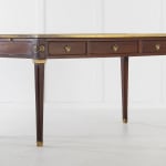 French Mahogany Bureau Plat with Leather Top