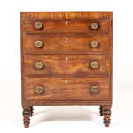 Small 19th Century English Regency Mahogany Chest of Drawers