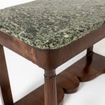 19th Century Italian Walnut Console Table with Marble Top