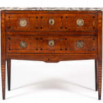 18th Century French Louis XVI Walnut Commode with Marble Top