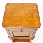 19th Century Burr Wood Bedside Cupboard