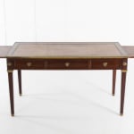 French Mahogany Bureau Plat with Leather Top