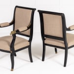 Pair of French Ebonised Armchairs