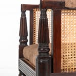 19th Century English Regency Mahogany Bergère Library Chair