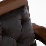 19th Century English Mahogany Desk Chair with Leather Back