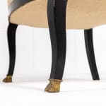 Pair of French Ebonised Armchairs