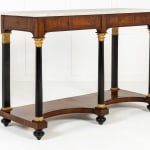 Large Early 19th Century Italian Walnut Console Table