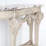 SOLD, 19th Century Painted Console Table with Breccia Marble Top