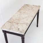18th Century French Ebonised Console Table with Marble Top