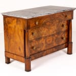 19th Century French Walnut Commode with Marble Top