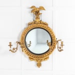 19th Century English Regency Convex Mirror