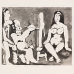Pablo Picasso, Peintre et Modèle avec une Spectatrice au Bandeau, 1963