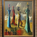Julio De Diego, Surrealist Figures in the Desert, 1955