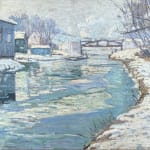 George Gardner Symons, Winter Scene: Canal Near New Hope, Pennsylvania
