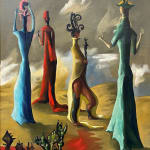 Julio De Diego, Surrealist Figures in the Desert, 1955