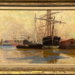 Thomas Anshutz, Harbor Scene along the Delaware River (Philadelphia Navy Yard), circa 1897