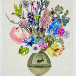 Jane Hammond, Champagne Bucket with Black Cat Petunia, Flaming Sword and Torch Ginger, 2021