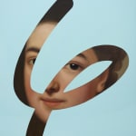 Lino Lago, Fake Abstract (Blue on Bouguereau), 2019