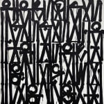 RETNA, Even the Heart Skips a Beat (Black on Black), 2024