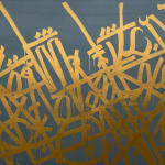 RETNA, Even the Heart Skips a Beat (Black on Black), 2024