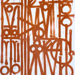 RETNA, Even the Heart Skips a Beat (Black on Black), 2024
