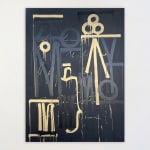 RETNA, Even the Heart Skips a Beat (Black on Black), 2024