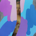 Lino Lago, Fake Abstract (Blue on Bouguereau), 2019