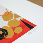 Makiko Harris, Kimono, Red + Silver, 2024