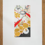 Makiko Harris, Kimono, Red + Silver, 2024
