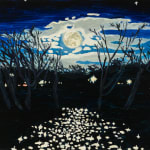 Claudia Keep, January 6th, 5:27 PM, Moon Over the Delaware, 2024