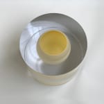 Tora Urup, Cylinder with floating bowl. Pale-Yellow., 2016