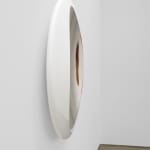 Mark Eisen, Silver disc with 2 perpendicular concave ellipses, 2023