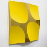 Mark Eisen, Silver disc with 2 perpendicular concave ellipses, 2023
