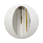 Mark Eisen, Silver disc with 2 perpendicular concave ellipses, 2023