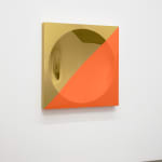 Mark Eisen, Silver disc with 2 perpendicular concave ellipses, 2023