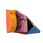 colorful abstract wall sculpture